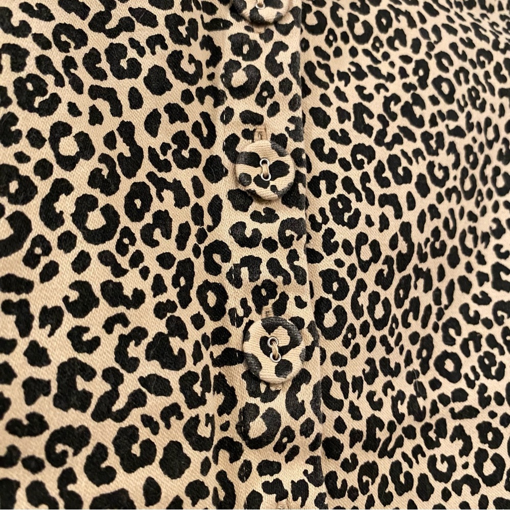 Forever 21 Cheetah Print Button Down Mini Skirt - Picture 3 of 6